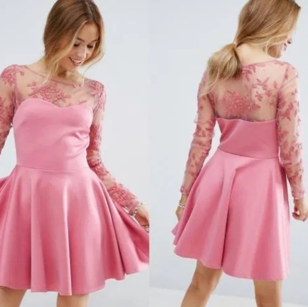 NWT City Goddess  Raspberry Pink Fit and Flare Princess Dress Size 10